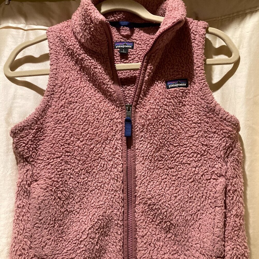 Patagonia Kids L-12 Fleece Vest, Dusty Pink